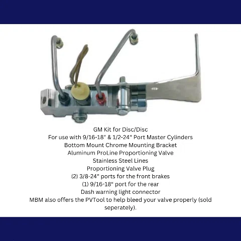 GM Bottom Mount Prop Valve Kit. Disc_Disc - Aluminum PV4AK-2BM